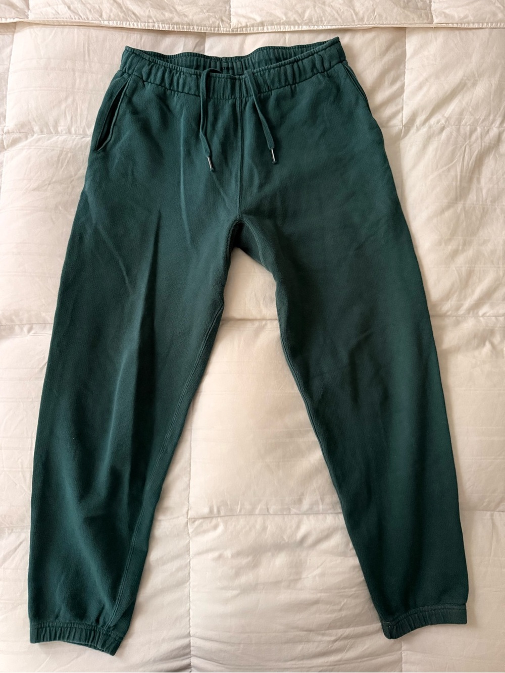Buck Mason Forest Green Drawstring Sweatpants